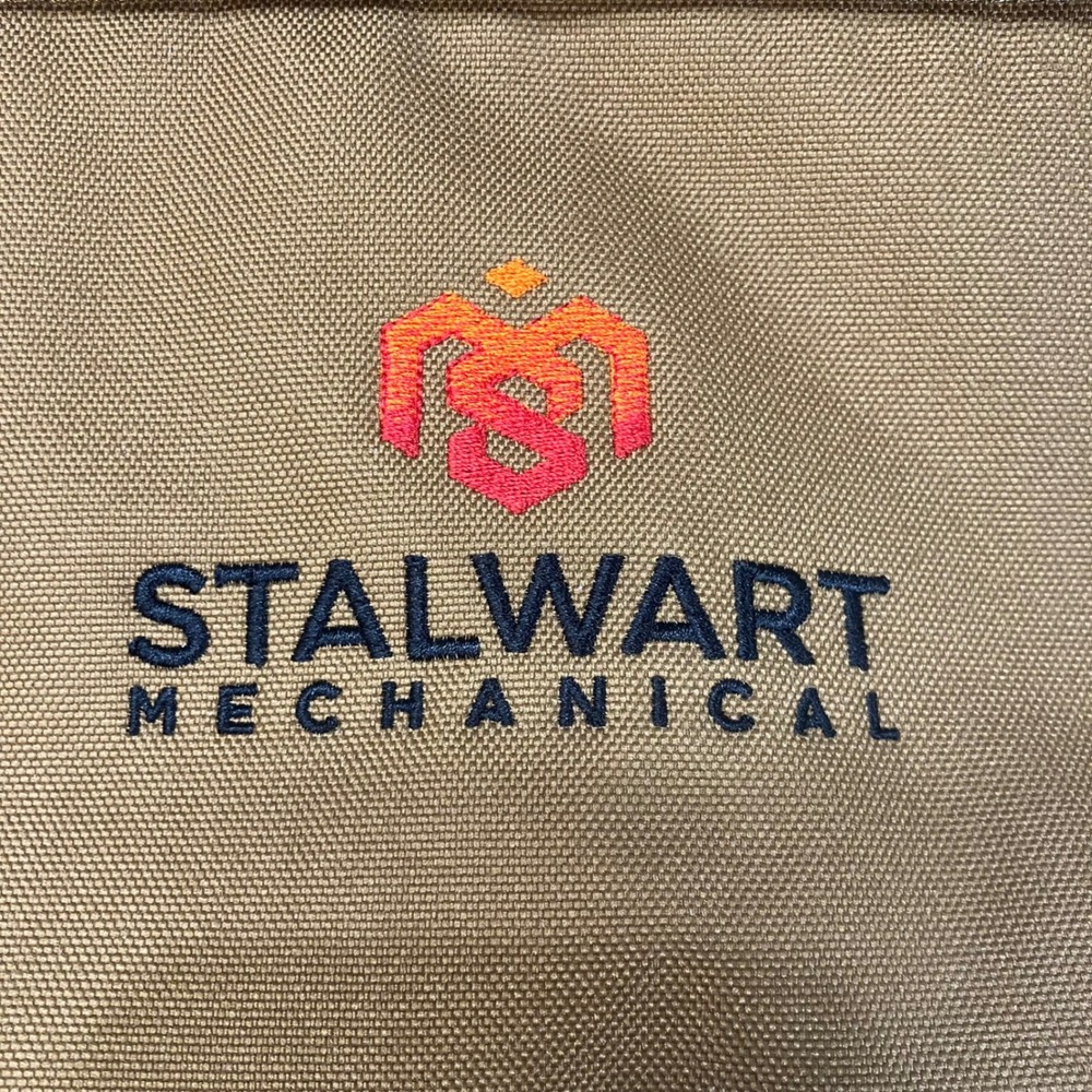 Carhartt Brown Canvas Backpack Stalwart Mechanical Embroidered Work Bag Utility - Picture 6 of 12